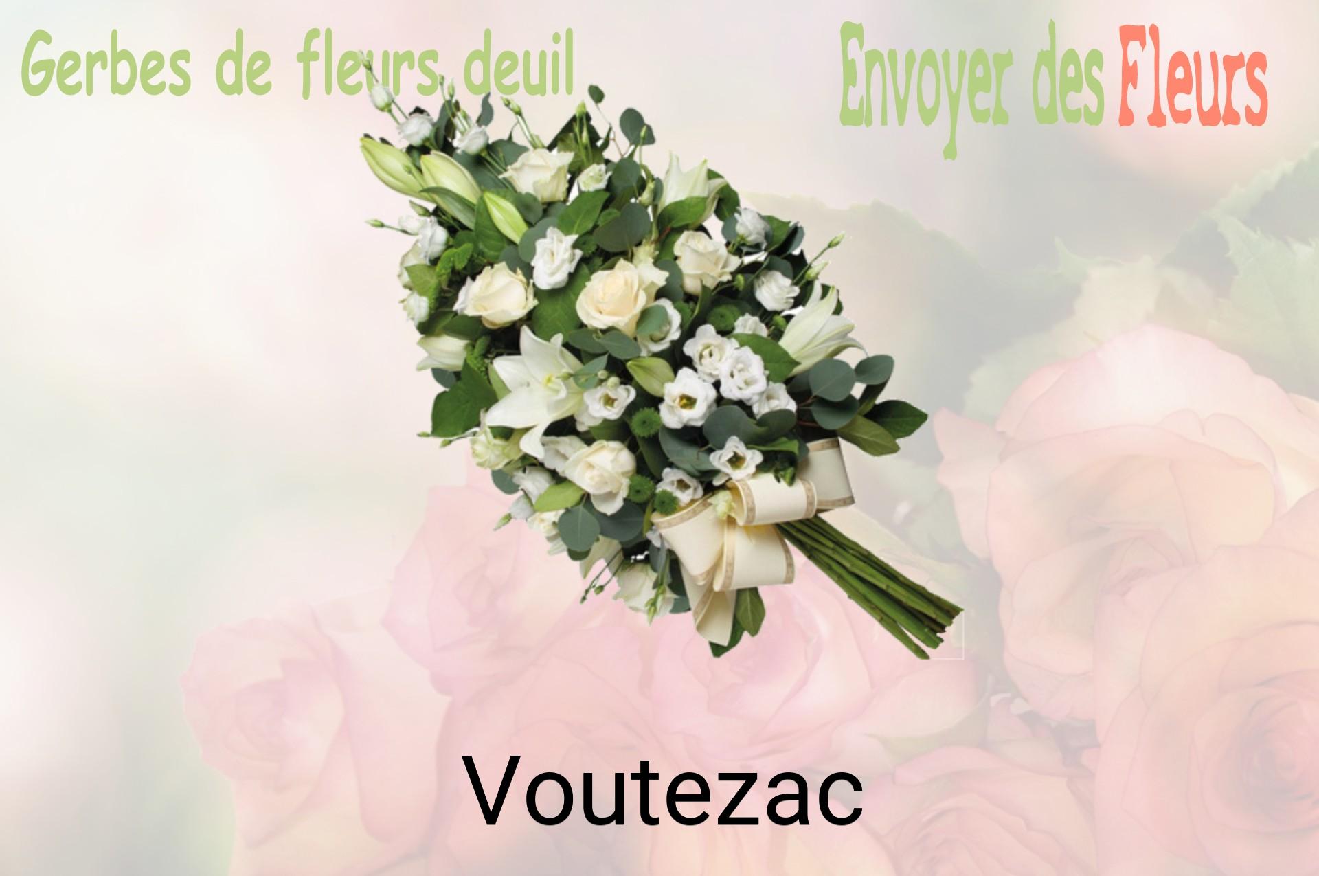 Gerbe de fleurs de deuil livrée à Voutezac